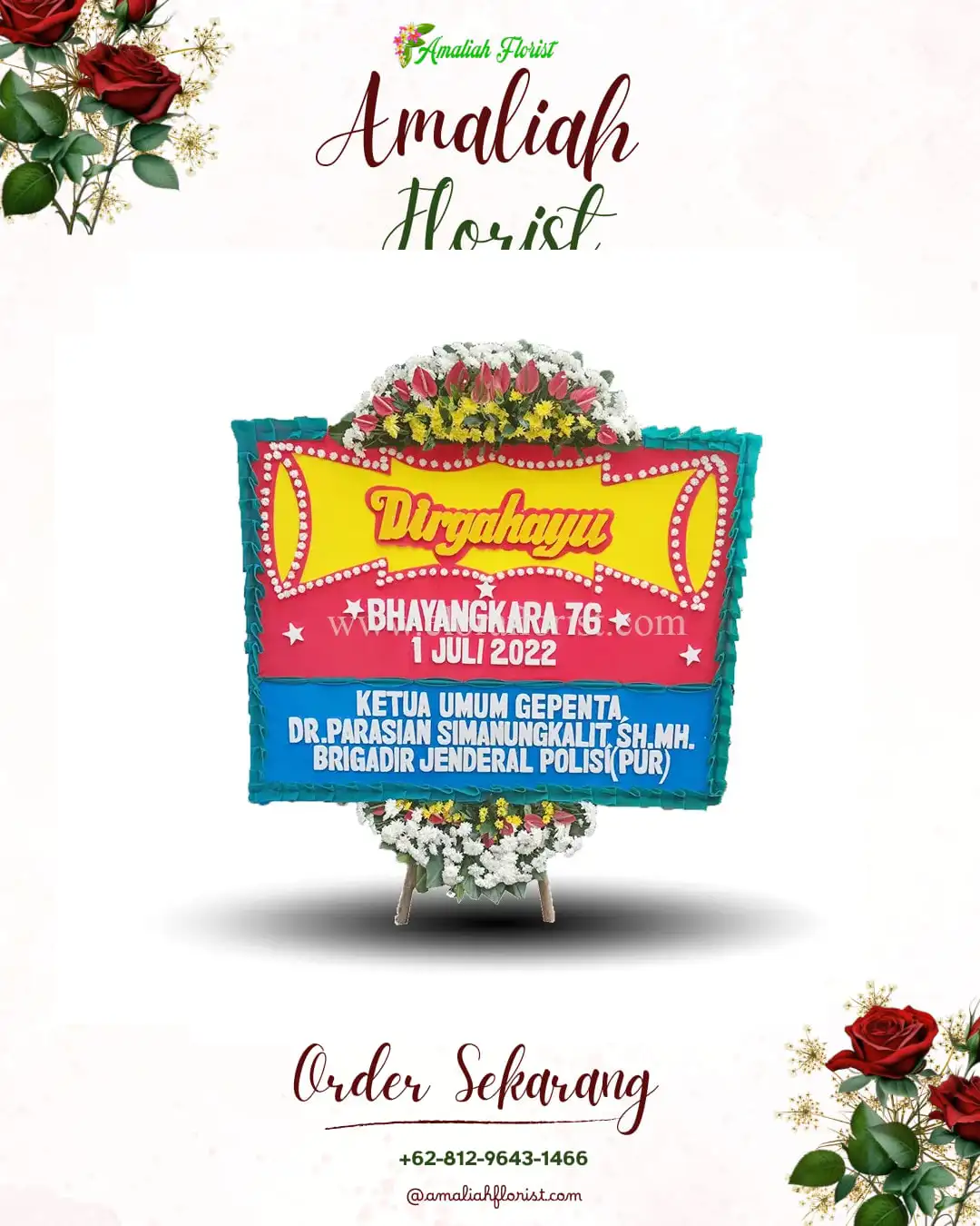 Papan Bunga HUT Ulang Tahun Kasih