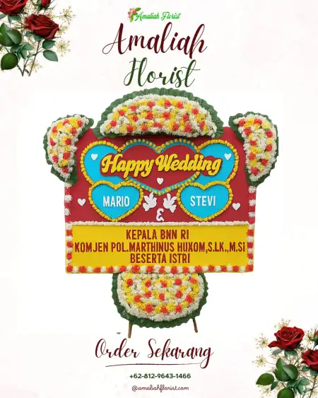 Papan Bunga Pernikahan Kasih